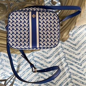 Tory Burch Jewel Blue T Zag Small Crossbody